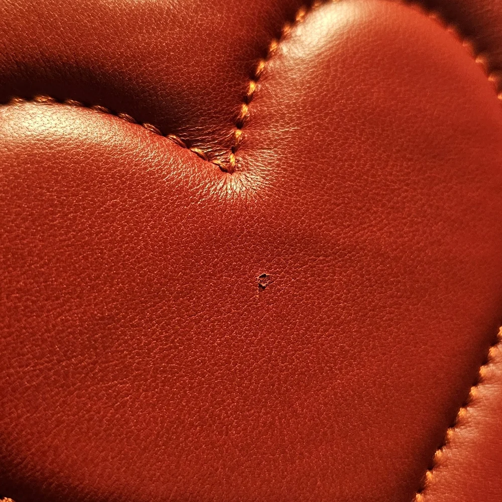 Coach Jes Puffer Heart Red Crossbody Camera Bag C2812 - Picture 9 of 9